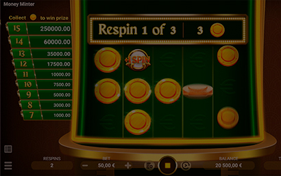 Money Minter screen